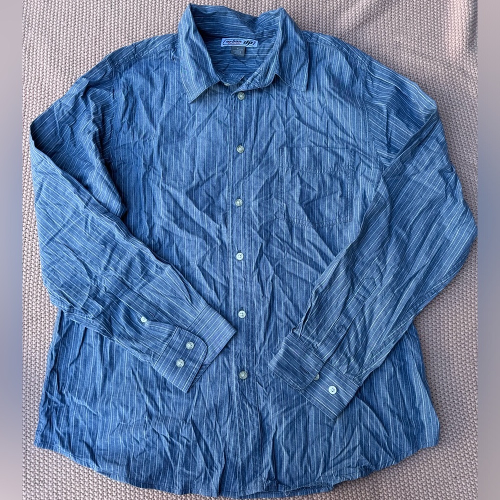 Men's Striped Button Up